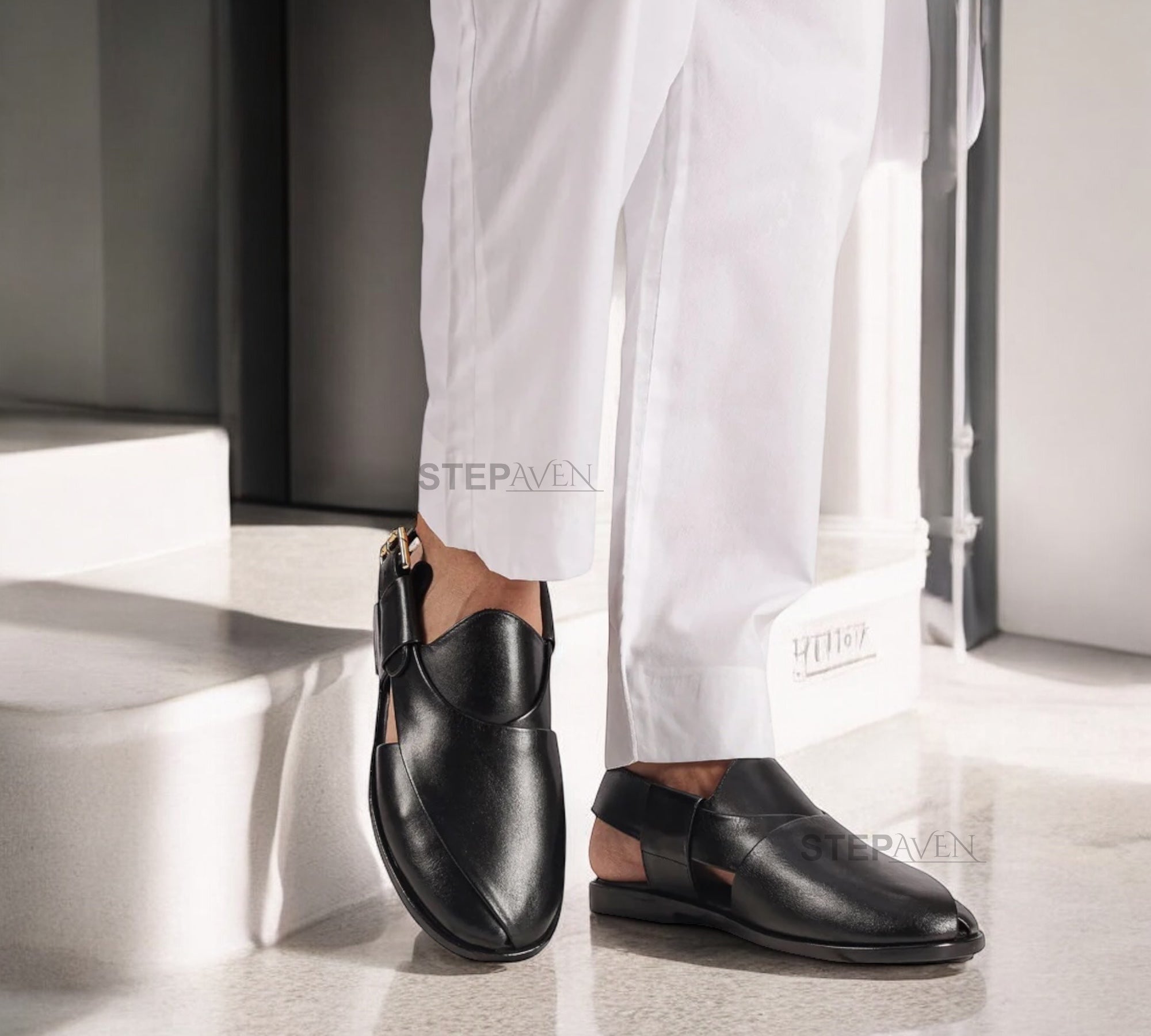 BN-1188 (BLACK LEATHER FORMAL)